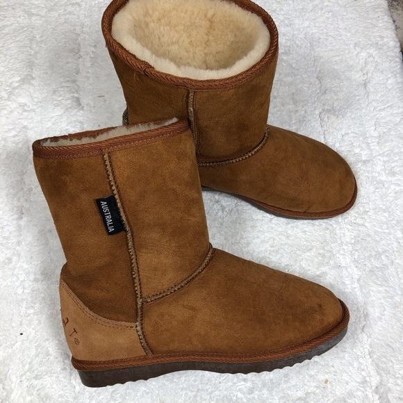 🔥 Australia Warmbat brown Kangaroo booties sz6 NEW - Picture 2 of 6